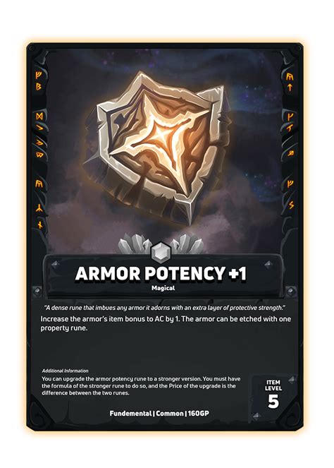 Armor potency rune pathvinder 2e